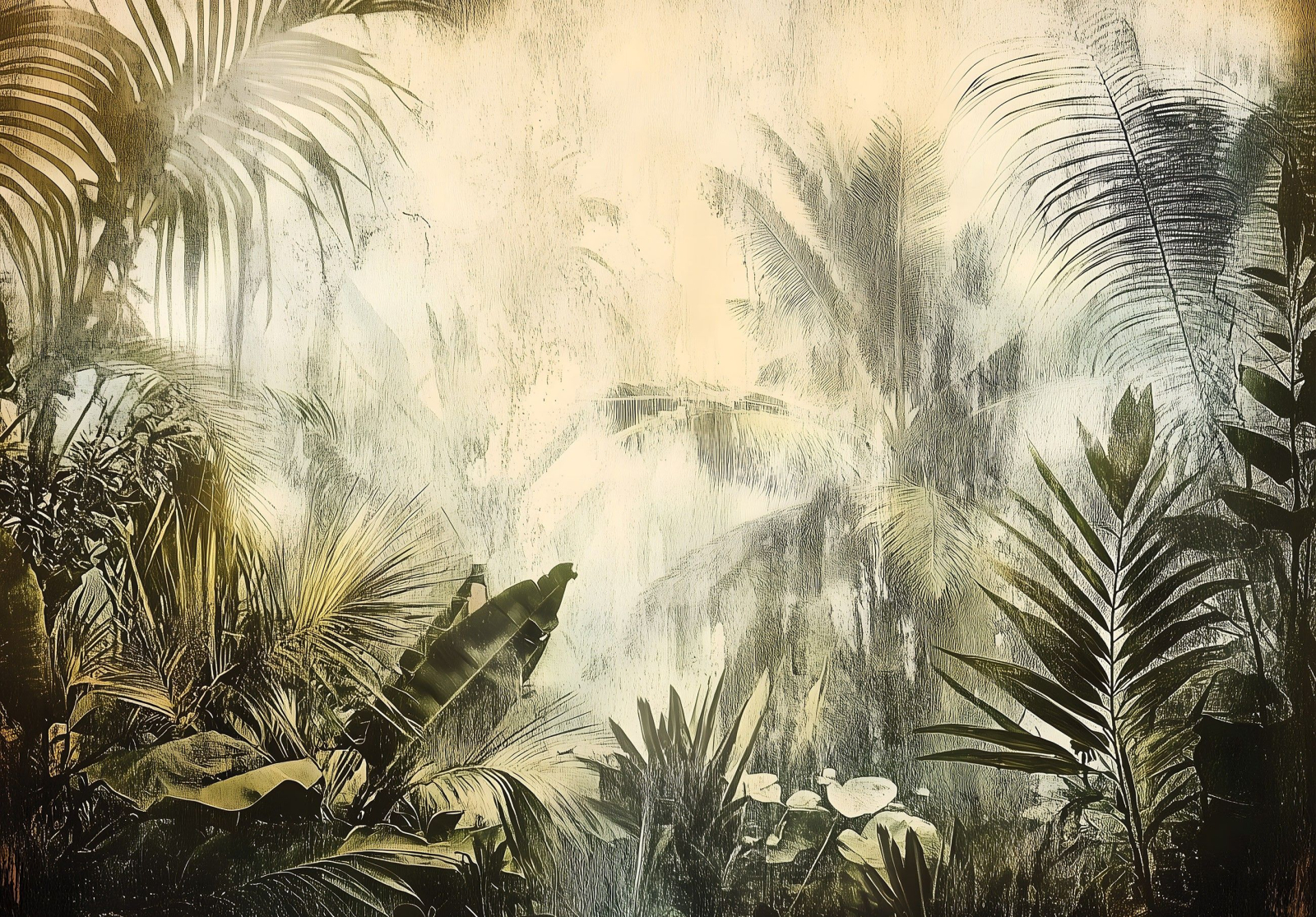 Флис Фототапет Тропически пейзаж, художествен